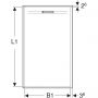 Geberit Sestra 550265002 brodzik prostokątny 120x90 cm szary zdj.2