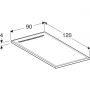 Geberit Sestra 550265002 brodzik prostokątny 120x90 cm szary zdj.3