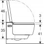 Geberit AquaClean Mera 146200111 toaleta myjąca wisząca bez kołnierza ze spłukiwaniem wirowym biała zdj.4