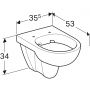 Geberit Selnova 500265011 miska wc wisząca bez kołnierza biały zdj.3