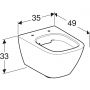Geberit Smyle Square 500379018 miska wc wisząca bez kołnierza biały zdj.2