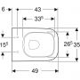 Geberit Smyle Square 500379018 miska wc wisząca bez kołnierza biały zdj.3