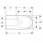 Geberit Selnova Comfort 501046007 miska wc wisząca bez kołnierza dla niepełnosprawnych biały połysk zdj.4