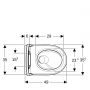 Geberit iCon 503048001 zestaw miska z deską wisząca bez kołnierza spłukiwanie wirowe biały połysk zdj.3