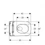 Geberit Smyle Square 503171001 miska wc z deską wolnoopadającą wisząca bez kołnierza ze spłukiwaniem wirowym biały połysk zdj.2