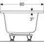 Geberit Selnova Square 554387011 wanna prostokątna 180x80 cm biała zdj.3