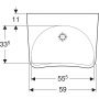 Geberit Paracelsus 251060000 umywalka 64x49 cm dla niepełnosprawnych biała zdj.5