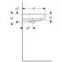 Geberit Smyle Square 500256011 umywalka 50x41 cm prostokątna ścienna-meblowa-wpuszczana biała zdj.4