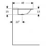 Geberit Xeno2 500277001 umywalka 140x48 cm prostokątna ścienna biała zdj.2