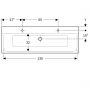 Geberit Xeno2 500277001 umywalka 140x48 cm prostokątna ścienna biała zdj.3