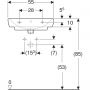 Geberit Selnova Square 500290017 umywalka 55x44 cm prostokątna ścienna-nablatowa biała zdj.2