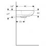 Geberit Selnova 500315017 umywalka 55x44 cm półokrągła ścienna biała zdj.2