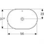 Geberit Variform 500728012 umywalka 60x40 cm owalna wpuszczana biała zdj.2