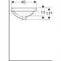Geberit Variform 500728012 umywalka 60x40 cm owalna wpuszczana biała zdj.3