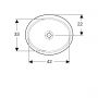Geberit Variform 500751012 umywalka 42x33 cm owalna podblatowa biała zdj.3