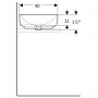Geberit Variform 500779012 umywalka 55x40 cm prostokątna nablatowa biała zdj.3