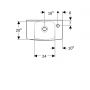 Geberit Selnova Square 500994001 umywalka 60x48 cm prostokątna meblowa-wpuszczana biała zdj.2