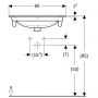 Geberit Selnova Square 500994001 umywalka 60x48 cm prostokątna meblowa-wpuszczana biała zdj.5