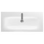 Geberit Selnova Square 500997001 umywalka 100x48 cm prostokątna meblowa-wpuszczana biała zdj.5