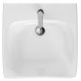 Geberit Selnova Compact 501461007 umywalka 55x55 cm kwadratowa ścienna dla niepełnosprawnych biała zdj.5