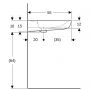 Geberit Selnova Compact 501461007 umywalka 55x55 cm kwadratowa ścienna dla niepełnosprawnych biała zdj.2