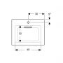 Geberit One 505002001 umywalka 60x48 cm prostokątna meblowa biała zdj.2