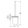 Grohe Essentials 40374001 szczotka toaletowa ścienna starlight chrome zdj.2