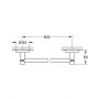 Grohe Start 411782430 drążek na ręcznik czarny zdj.2
