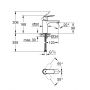 Grohe Eurosmart Cosmopolitan 23327000 bateria umywalkowa stojąca starlight chrome zdj.2