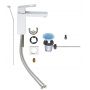 Grohe Eurocube 23445000 bateria umywalkowa stojąca starlight chrome zdj.4