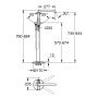 Grohe Essence 23491DC1 bateria wannowo-prysznicowa wolnostojąca supersteel zdj.2