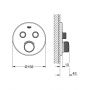 Grohe Grohtherm SmartControl 29119A00 bateria wannowo-prysznicowa podtynkowa termostatyczna hard graphite zdj.2