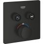 Grohe Grohtherm SmartControl 291242430 bateria wannowo-prysznicowa podtynkowa z termostatem czarna zdj.1