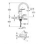 Grohe Start 304692430 bateria kuchenna stojąca czarna zdj.2