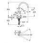 Grohe Eurosmart Cosmopolitan 32843002 bateria kuchenna stojąca starlight chrome zdj.2