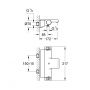 Grohe Grohtherm 2000 34464001 bateria wannowo-prysznicowa ścienna termostatyczna starlight chrome zdj.2
