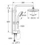 Grohe New Tempesta 26381001 zestaw prysznicowy ścienny starlight chrome zdj.2