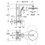 Grohe Euphoria 27475001 zestaw wannowo-prysznicowy ścienny termostatyczny z deszczownicą chrom zdj.2