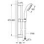 Grohe Vitalio Start 100 279482430 zestaw prysznicowy ścienny czarny zdj.2