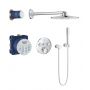 Grohe Grohtherm SmartControl 34705000 zestaw prysznicowy podtynkowy termostatyczny z deszczownicą starlight chrome zdj.1