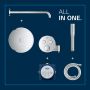 Grohe Precision Smartcontrol 34878000 zestaw prysznicowy podtynkowy termostatyczny z deszczownicą chrom zdj.4
