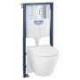 Grohe Solido 102514SH00 zestaw stelaż z miską, deską i przyciskiem ze spłukiwaniem wirowym zdj.1
