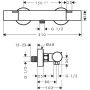 Hansgrohe Ecostat Fine 13324670 bateria prysznicowa ścienna termostatyczna czarna zdj.2