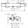 Hansgrohe Ecostat Element 13346670 bateria prysznicowa ścienna termostatyczna czarna zdj.2