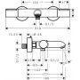 Hansgrohe Ecostat Element 13347670 bateria wannowo-prysznicowa ścienna termostatyczna czarna zdj.2