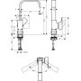 Hansgrohe Metropol 32511340 bateria umywalkowa stojąca czarna zdj.2