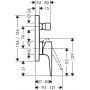 Hansgrohe Metropol 32546340 bateria wannowo-prysznicowa podtynkowa czarna zdj.2