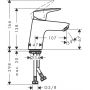 Hansgrohe Logis bateria umywalkowa stojąca czarny mat 71071670 zdj.2