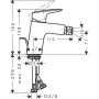 Hansgrohe Logis bateria bidetowa stojąca czarny mat 71204670 zdj.2