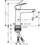 Hansgrohe Logis bateria umywalkowa stojąca czarny mat 71255670 zdj.2